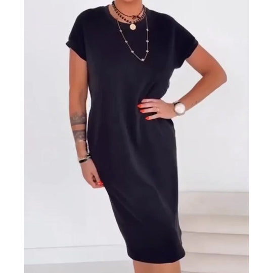 🌺Summer Hot Sale 50% OFF💐Women's T-Shirt Dress – Soft, Pockets, Effortless Midi