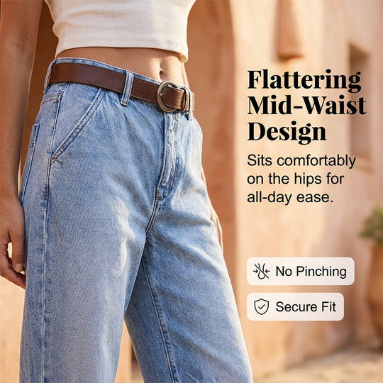 💥  Women's High Waisted Cropped Barrel Jeans  🥳HOT SALE！！🥳