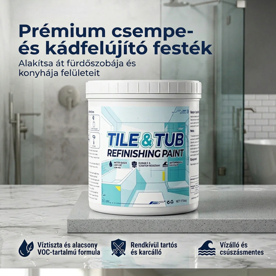 🎨 Újítsa fel csempéjét és kádját – Vízalapú csempe- és kádfelújító festék – Utánvétes 🛁✨