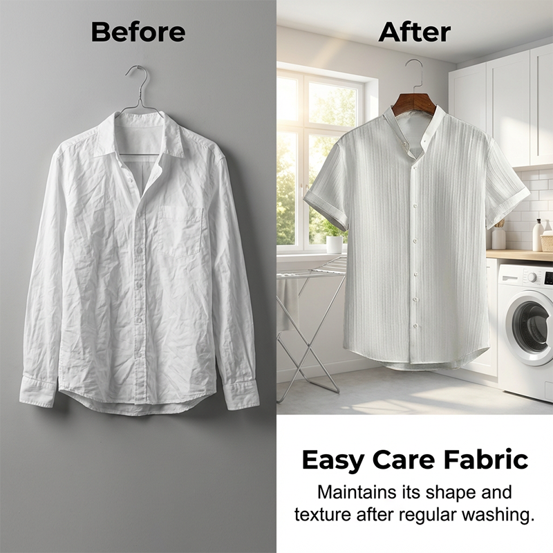 👔 LIMITED-TIME 55% OFF! ✨ Men's Textured 2-Piece Set – Shirt & Pants, Breathable, Coordinated 🧳