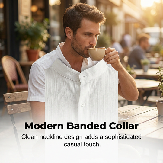 👔 LIMITED-TIME 55% OFF! ✨ Men's Textured 2-Piece Set – Shirt & Pants, Breathable, Coordinated 🧳