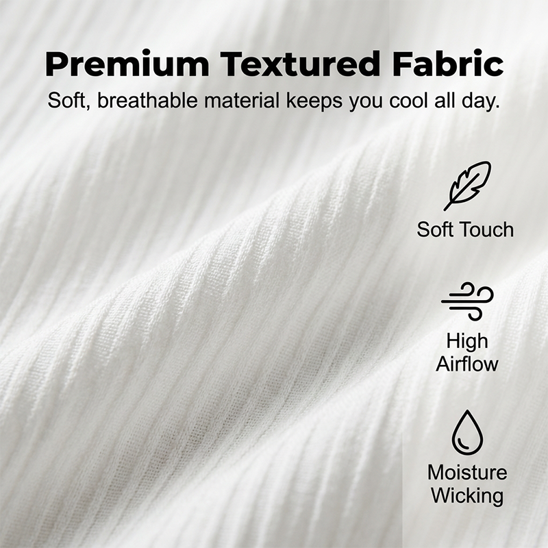 👔 LIMITED-TIME 55% OFF! ✨ Men's Textured 2-Piece Set – Shirt & Pants, Breathable, Coordinated 🧳