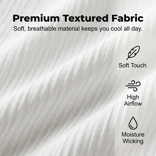👔 LIMITED-TIME 55% OFF! ✨ Men's Textured 2-Piece Set – Shirt & Pants, Breathable, Coordinated 🧳