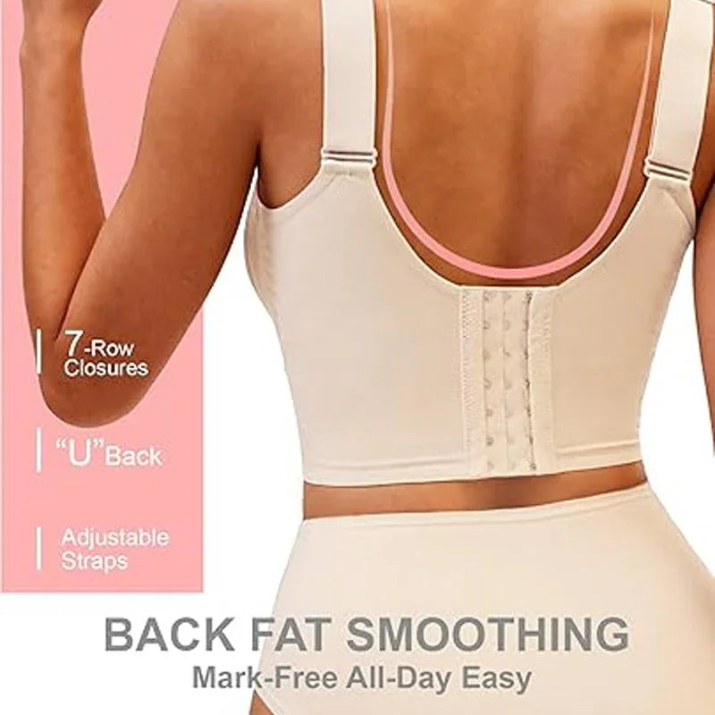 🥳2026 HOT SALE🥳💞50K+ SOLD!👗🌸 50% OFF! Full Coverage Seamless Support Bra – Anti‑sagging, side smoothing, wide straps. All‑day comfort & lift. 👙✨