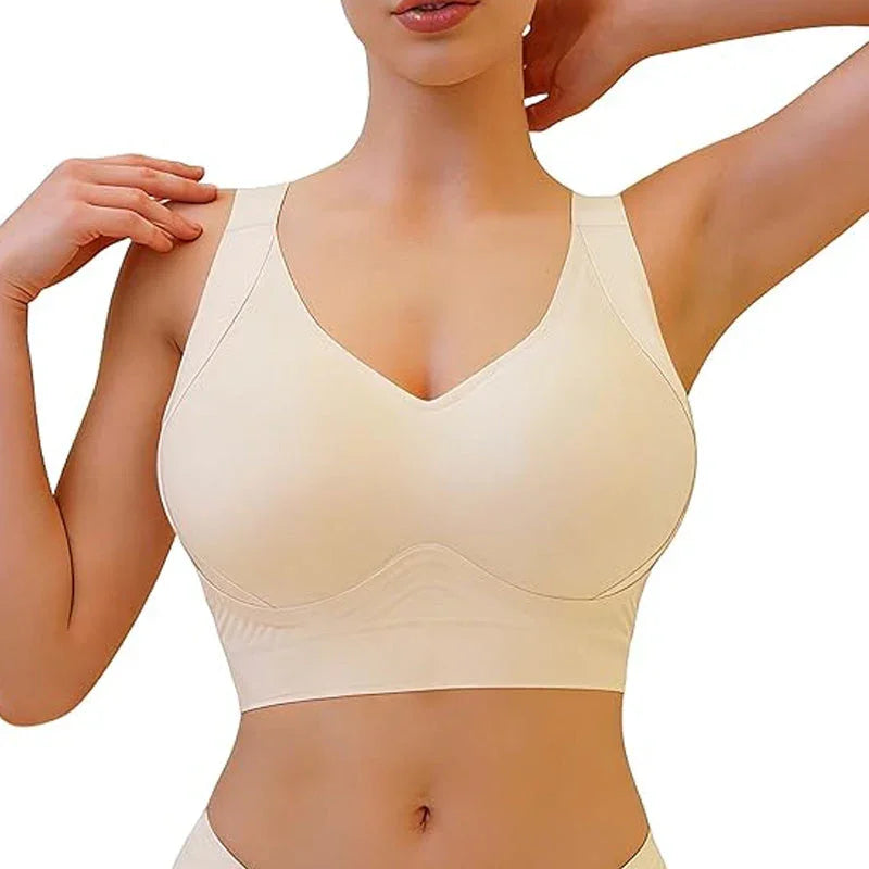 🥳2026 HOT SALE🥳💞50K+ SOLD!👗🌸 50% OFF! Full Coverage Seamless Support Bra – Anti‑sagging, side smoothing, wide straps. All‑day comfort & lift. 👙✨