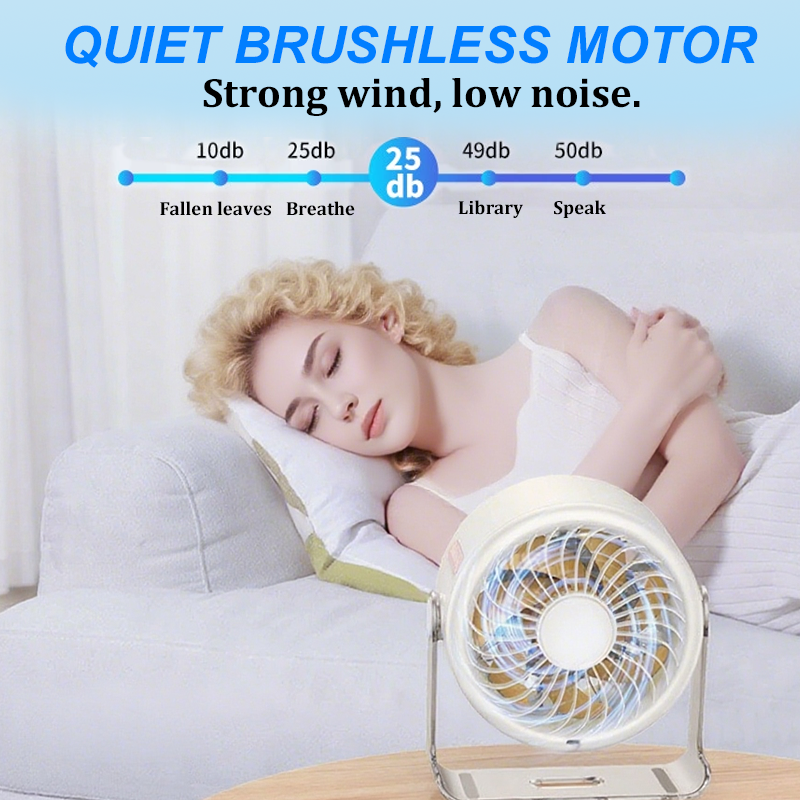 [Summer Essential] Redhut 2026 Desk Fan with LED Display USB Powered Portable 100 Speeds 120° Tilt Quiet Long Battery Life Oscillating Table Fan for Bedroom Office Home Camping
