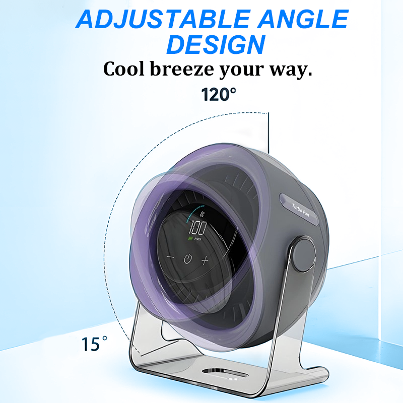 [Summer Essential] Redhut 2026 Desk Fan with LED Display USB Powered Portable 100 Speeds 120° Tilt Quiet Long Battery Life Oscillating Table Fan for Bedroom Office Home Camping