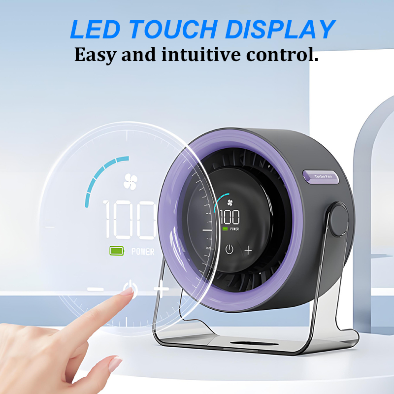 [Summer Essential] Redhut 2026 Desk Fan with LED Display USB Powered Portable 100 Speeds 120° Tilt Quiet Long Battery Life Oscillating Table Fan for Bedroom Office Home Camping