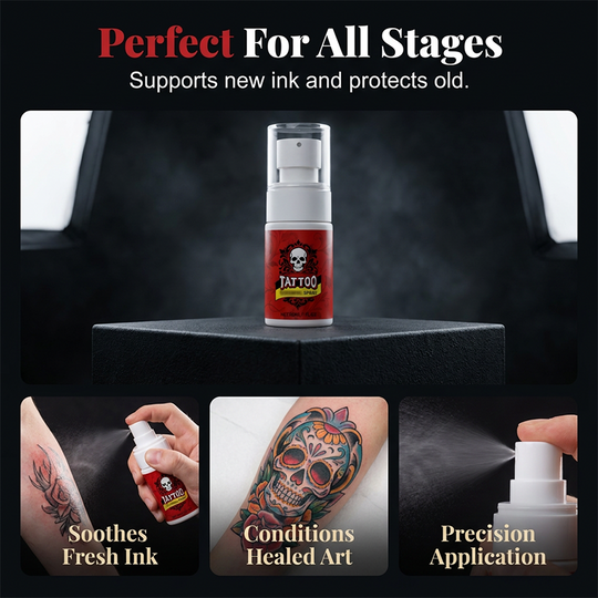 💥 Oltre 50.000 unità vendute!💉 Spray per la cura post-tatuaggio: idrata e ravviva la brillantezza dell'inchiostro.  🎨✨