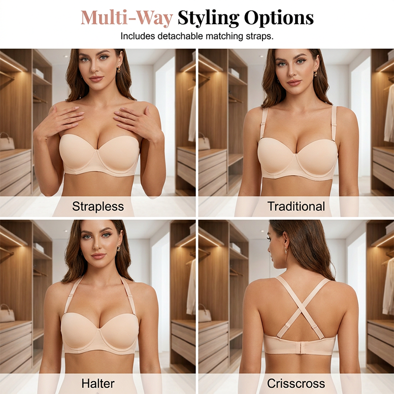 Anti-Slip Push-Up Bandeau Bra