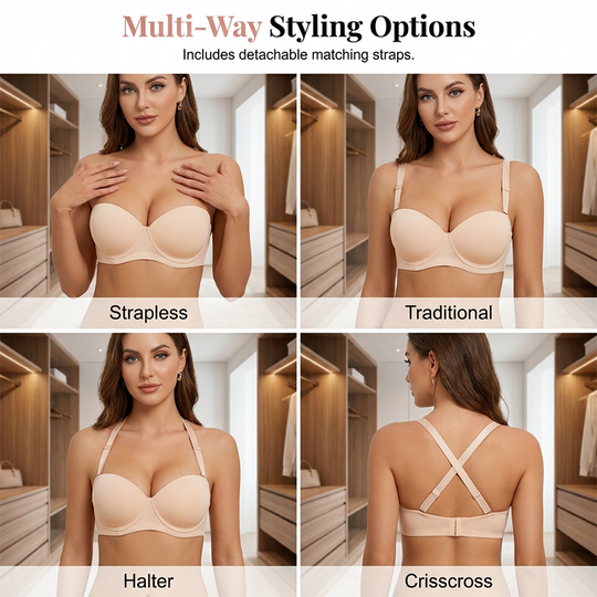 Anti-Slip Push-Up Bandeau Bra