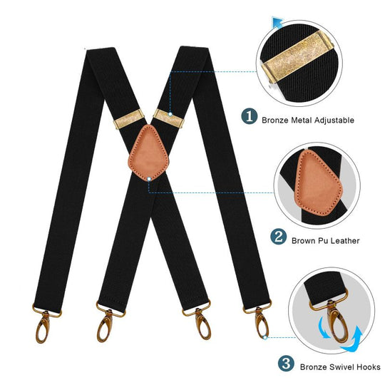 🧵👖🌀 LIMITED-TIME 50% OFF! Universal X-Shaped High-Elastic Suspenders – Stretchy & Breathable, No More Sagging Pants, Perfect for Work, Leisure, or Active Days 🏃‍♂️💨