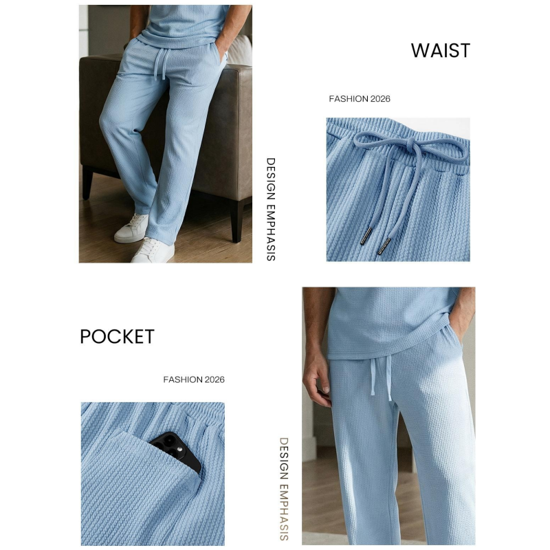 ⚽️🏆️World Cup Sale:40% OFF🎉70K+ SOLD! 🥳Men's Ribbed Sleeveless Tank Top & Pants 2-Piece Set