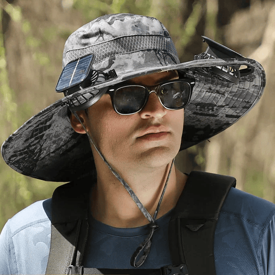 New Solar-Powered Outdoor Cooling Fan Hat — Sun Protection Hat with Solar Fan | Dual-Power Rechargeable Fan | Outdoor Water-Resistant Fan | Ideal for Sporting Events | Unisex Design | TikTokShopSpringGlowUp Sun Bucket Hat Lightweight Golf Hat