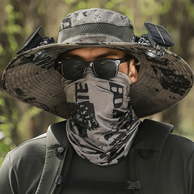 New Solar-Powered Outdoor Cooling Fan Hat — Sun Protection Hat with Solar Fan | Dual-Power Rechargeable Fan | Outdoor Water-Resistant Fan | Ideal for Sporting Events | Unisex Design | TikTokShopSpringGlowUp Sun Bucket Hat Lightweight Golf Hat