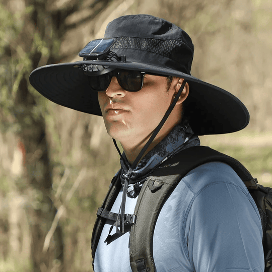 New Solar-Powered Outdoor Cooling Fan Hat — Sun Protection Hat with Solar Fan | Dual-Power Rechargeable Fan | Outdoor Water-Resistant Fan | Ideal for Sporting Events | Unisex Design | TikTokShopSpringGlowUp Sun Bucket Hat Lightweight Golf Hat