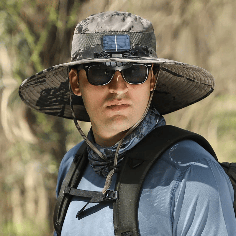 New Solar-Powered Outdoor Cooling Fan Hat — Sun Protection Hat with Solar Fan | Dual-Power Rechargeable Fan | Outdoor Water-Resistant Fan | Ideal for Sporting Events | Unisex Design | TikTokShopSpringGlowUp Sun Bucket Hat Lightweight Golf Hat