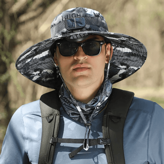 New Solar-Powered Outdoor Cooling Fan Hat — Sun Protection Hat with Solar Fan | Dual-Power Rechargeable Fan | Outdoor Water-Resistant Fan | Ideal for Sporting Events | Unisex Design | TikTokShopSpringGlowUp Sun Bucket Hat Lightweight Golf Hat