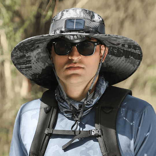 New Solar-Powered Outdoor Cooling Fan Hat — Sun Protection Hat with Solar Fan | Dual-Power Rechargeable Fan | Outdoor Water-Resistant Fan | Ideal for Sporting Events | Unisex Design | TikTokShopSpringGlowUp Sun Bucket Hat Lightweight Golf Hat