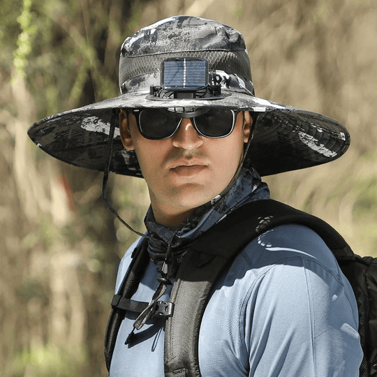 New Solar-Powered Outdoor Cooling Fan Hat — Sun Protection Hat with Solar Fan | Dual-Power Rechargeable Fan | Outdoor Water-Resistant Fan | Ideal for Sporting Events | Unisex Design | TikTokShopSpringGlowUp Sun Bucket Hat Lightweight Golf Hat