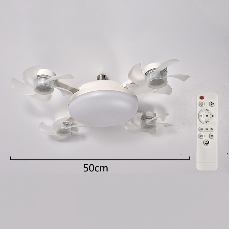 🌀49% OFF NOW! 💡Foldable Socket Ceiling Fan Light with Remote, Energy-Saving Cooling & Lighting for Bedroom & Home