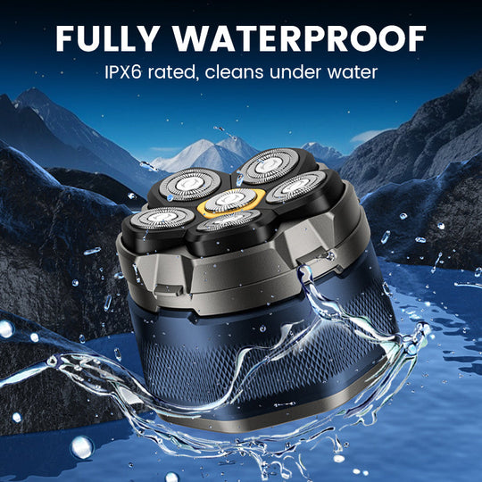 6D Waterproof Head Shaver Kit for Bald Men