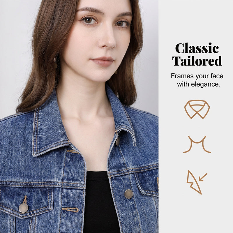 🧥 50% OFF NOW! 🌸 Women's Short Sleeve Cropped Denim Jacket – Lightweight & vintage wash – Perfect for summer layering or casual chic – comfortable and stylish 🌿✨