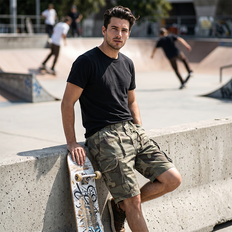 ✨ Men's Casual Relaxed Fit Cargo Shorts – Multi-Pockets, Breathable, Rugged 🌲