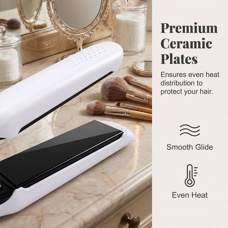 👍LAST WEEK SALE -Up to 50% OFF💇‍♀️2-in-1 Hair Straightener and Curler with Negative Ionic Care