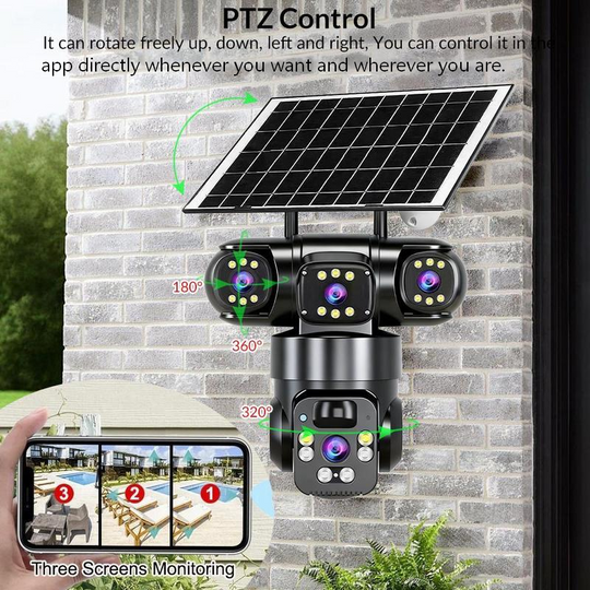 ⏳ LIMITED-TIME 50% OFF! ⏰6K 9MP Outdoor Wi-Fi Security Camera | 10x Zoom, 3 Lenses, 360° PTZ | IP66 Waterproof, Color Night Vision, Two-Way Audio, Motion Tracking