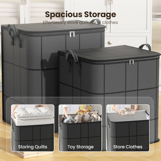 Spacious Moving Storage Bin, Zippered Organizer for Quilts, Bedding & Sweaters, Large Capacity Fabric Bag for Moving Day, Closet & Bedroom Use
