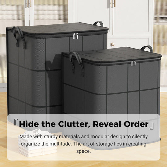 Spacious Moving Storage Bin, Zippered Organizer for Quilts, Bedding & Sweaters, Large Capacity Fabric Bag for Moving Day, Closet & Bedroom Use