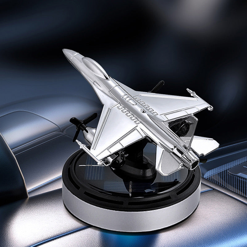 🚗A great car fragrance elevates your driving demeanor instantly！Airplane Solar Energy Rotating Car Air Freshener Scents Diffuser Ornament