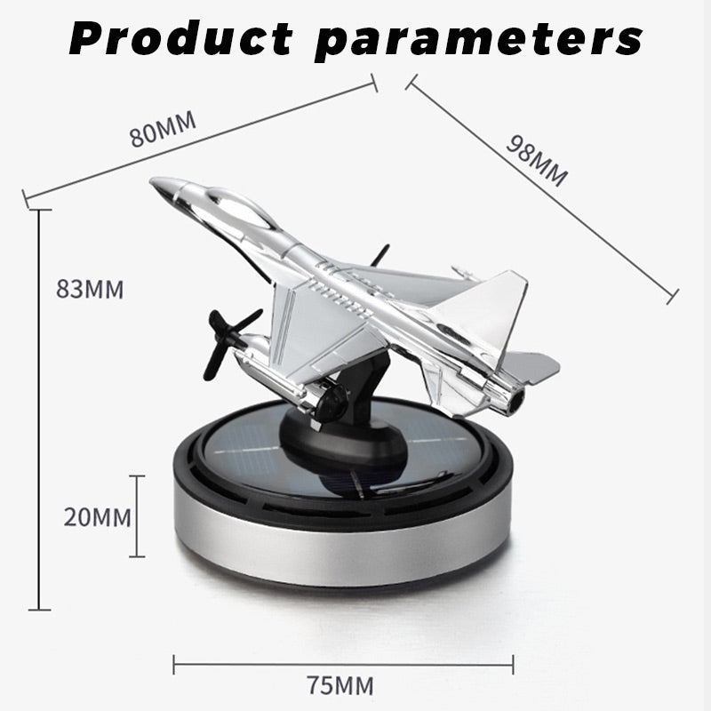 🚗A great car fragrance elevates your driving demeanor instantly！Airplane Solar Energy Rotating Car Air Freshener Scents Diffuser Ornament