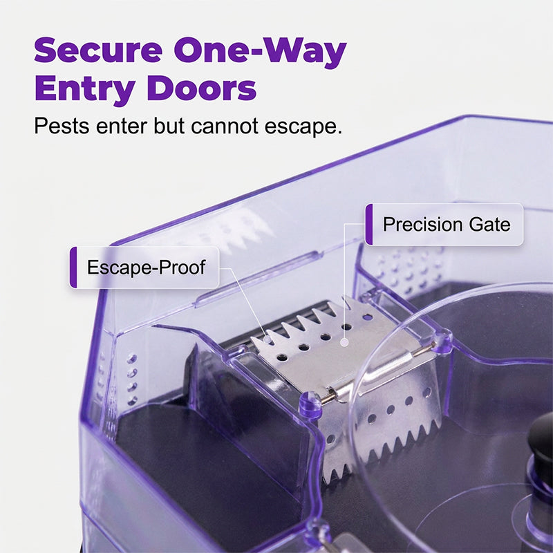 Reusable Roach Trap – Physical capture, no toxic sprays. One‑way doors, easy to check & clean. Safe for homes with kids & pets! 🏠✨