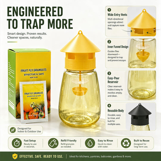 ⏳💥Final 3 hours-￡7.99!! 🔥 Indoor and Outdoor Hanging Fly Trap 2