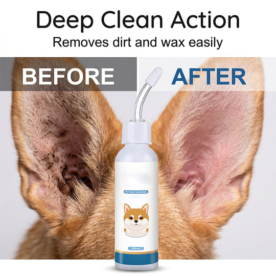 Gentle Pet Ear Cleaner Solution 🐾 Happy Ears, Happy Pet – A Gentle Clean for Healthy, Itch-Free Ears ✨