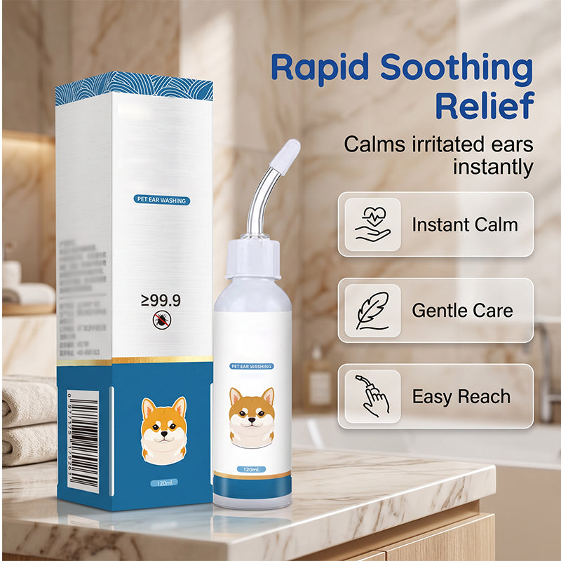 Gentle Pet Ear Cleaner Solution 🐾 Happy Ears, Happy Pet – A Gentle Clean for Healthy, Itch-Free Ears ✨