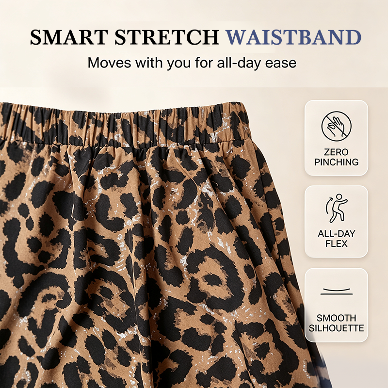🎁2026 New Arrivals 50% OFF💥Women's Leopard Print High Split Maxi Skirt 🐆