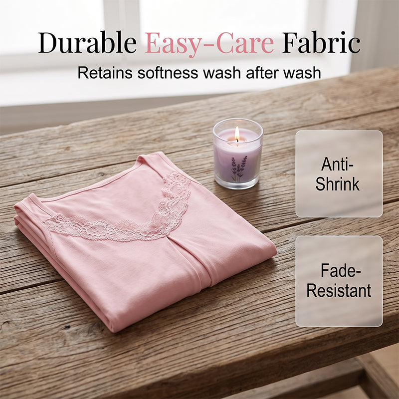 🎁2026 New Arrivals 50% OFF💥Women's Lace V-Neck Nightdress Loose Modal Slip Sleepwear