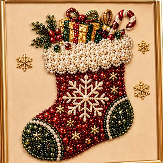 🧘Relaxing & Beginner-Friendly - 🎨💎DIY Christmas Pearl Diamond Painting Art Kit