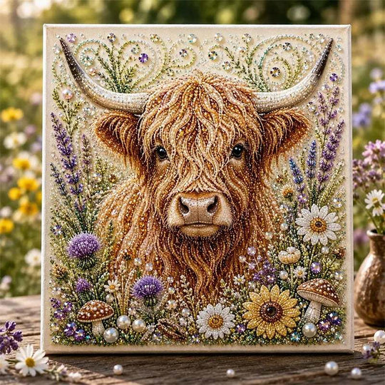 🦉💛 Highland Cow Pearl Art DIY Kit – Relaxing DIY Craft to Create Stunning Coastal Artwork (📦Buy 4 Free Shipping)