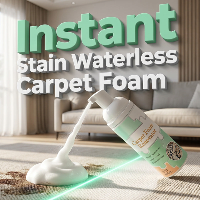 ⏳ Limited Time Buy 2 Get 1 Free! ✨Waterless Carpet Foam Stain Remover with Towel