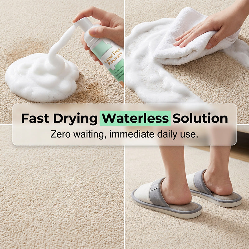⏳ Limited Time Buy 2 Get 1 Free! ✨Waterless Carpet Foam Stain Remover with Towel