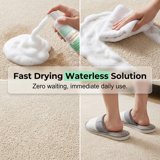 ⏳ Limited Time Buy 2 Get 1 Free! ✨Waterless Carpet Foam Stain Remover with Towel