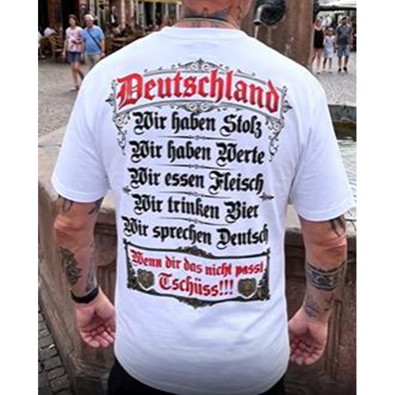 🎉 2026 Sale — Over 21,000 Sold! 💞⏰Deutschland Heritage Printed Short Sleeve Crew Neck T-Shirt for Men