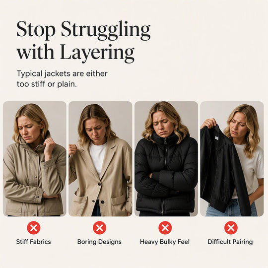 🌸LAST DAY SPECIAL PRICE!!🌸Women’s Elegant Denim Spliced Ribbed Knit Coat