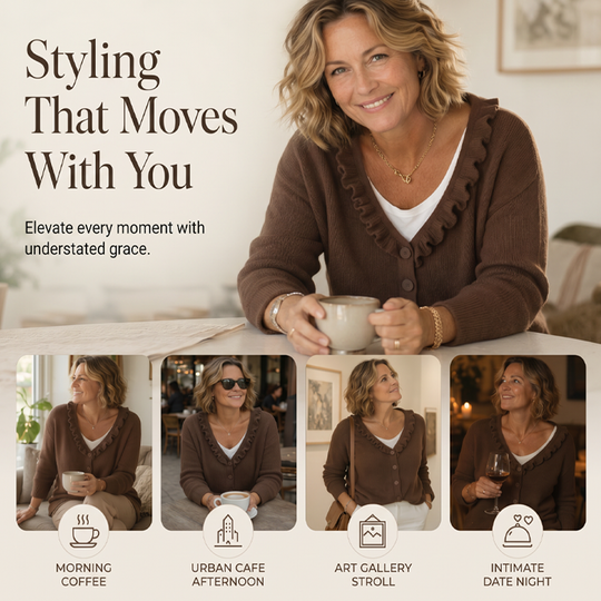 ✨2026 Collection at 50% OFF🎁Women's Ruffle Collar Knit Cardigan
