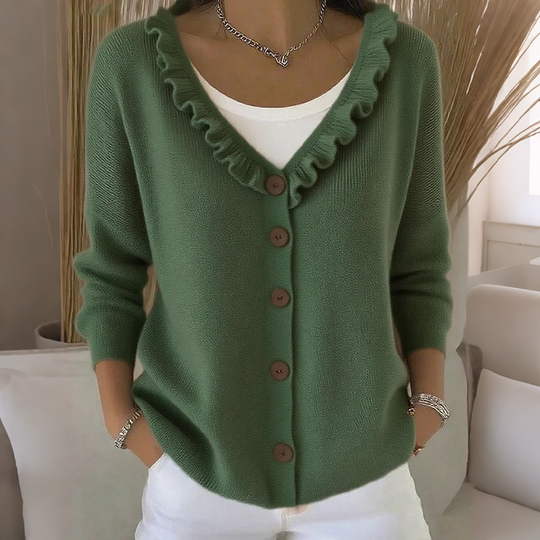 ✨2026 Collection at 50% OFF🎁Women's Ruffle Collar Knit Cardigan