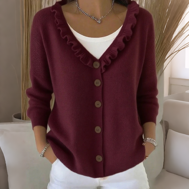 ✨2026 Collection at 50% OFF🎁Women's Ruffle Collar Knit Cardigan